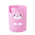 PRYMA Portapenne da Scrivania Kawaii Rosa (Gattino), 7.5 x 10.5 cm – Organizer Portapenne per Cameretta, Contenitore Por