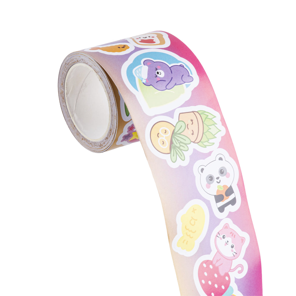 Set Adesivi Kawaii Rosa, Confezione da 190 Pezzi