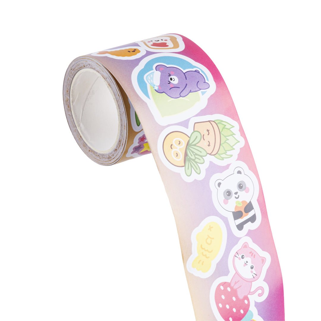 Set Adesivi Kawaii Rosa, Confezione da 190 Pezzi