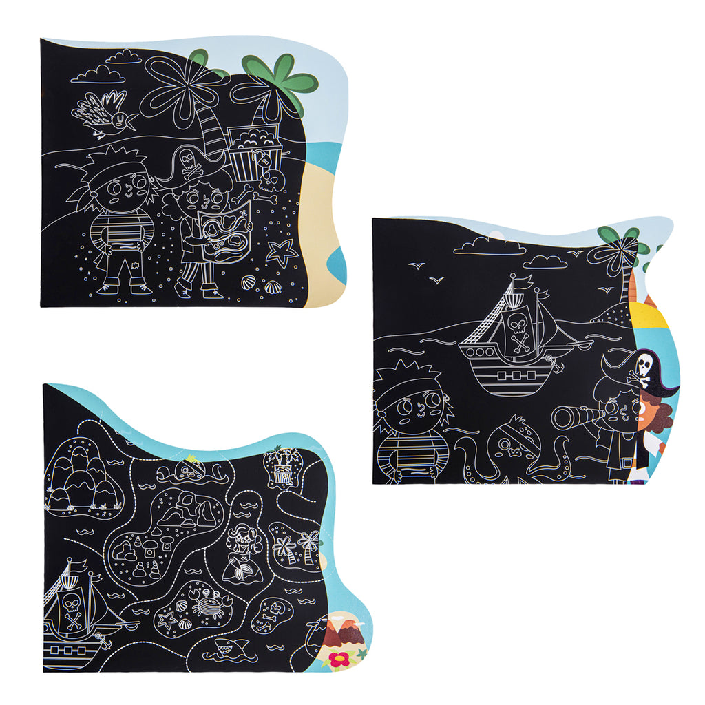 Junior Joy Scratch Book per Bambini – Sagomati Pirati Dei