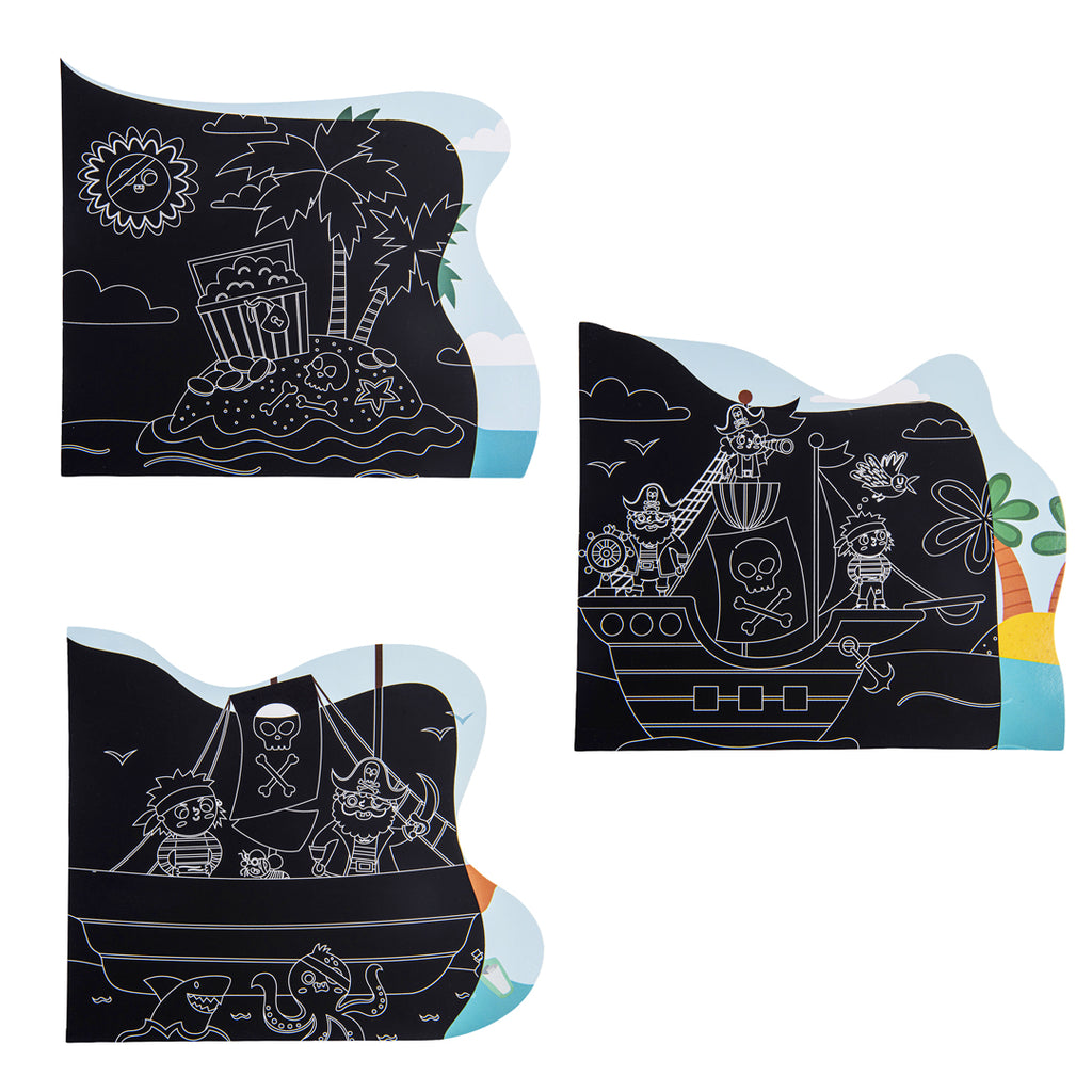 Junior Joy Scratch Book per Bambini – Sagomati Pirati Dei