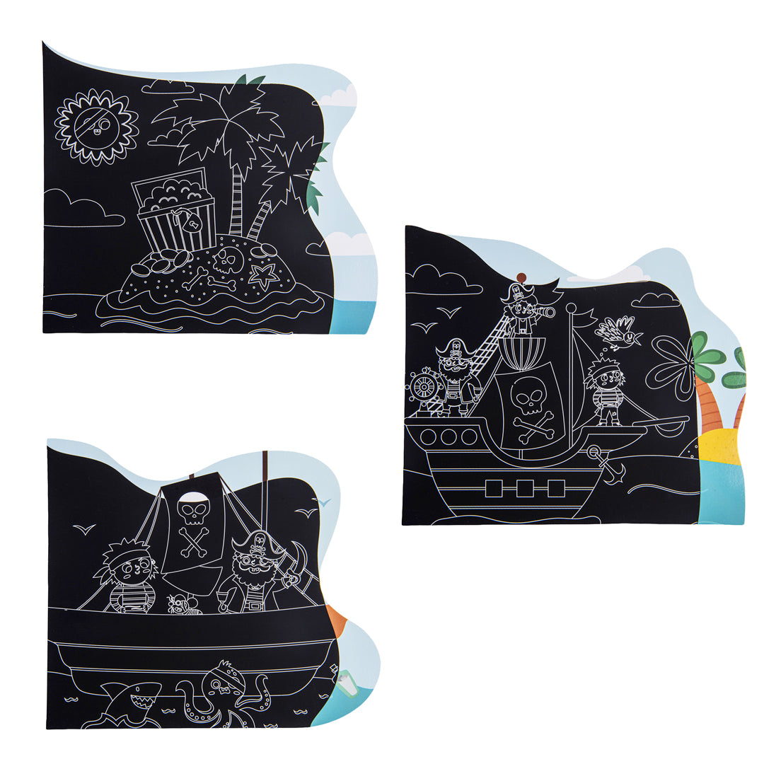 Junior Joy Scratch Book per Bambini – Sagomati Pirati Dei