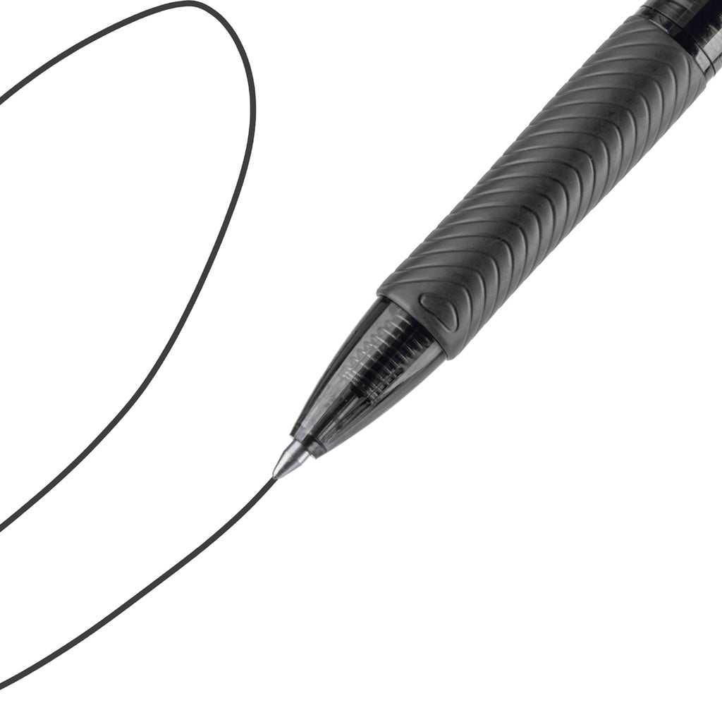 Clack Set 5 Penne Gel Nere a Scatto, Punta Media 0.7 mm - Pryma