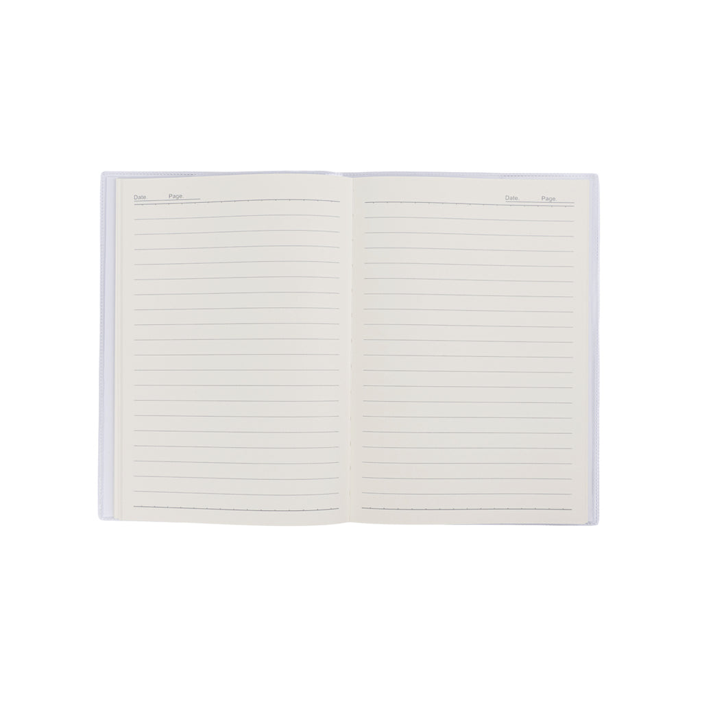 PRYMA Linea Line Memobook "Good Vibes" 14.5x20.8 cm – Quaderno Taccuino con Copertina Morbida, A5 Standard, 80 Fogli / 160 Pagine Rigate, Agenda per Appunti in Fantasia Geometrica a Griglia Olografica