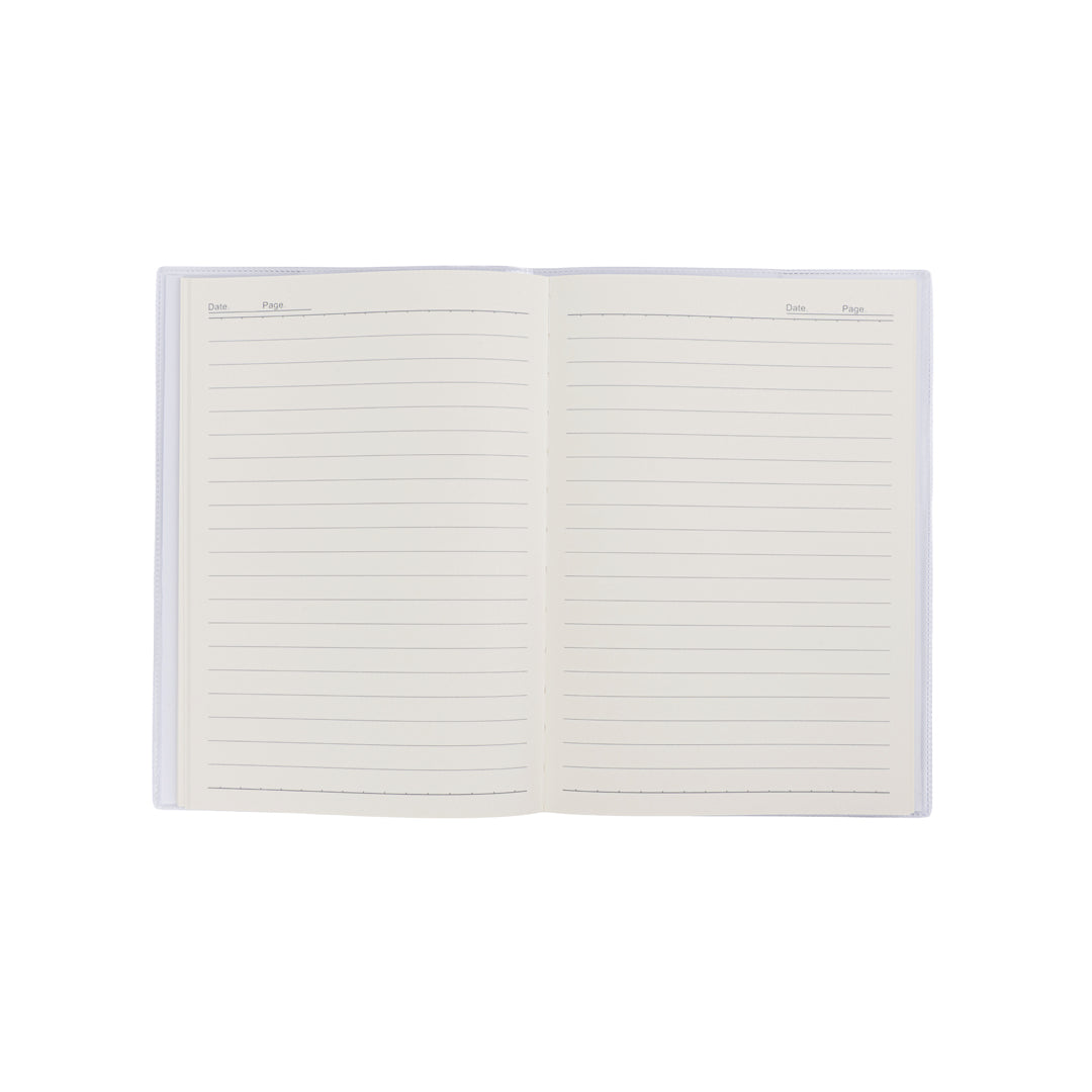 PRYMA Linea Line Memobook "Good Vibes" 14.5x20.8 cm – Quaderno Taccuino con Copertina Morbida, A5 Standard, 80 Fogli / 160 Pagine Rigate, Agenda per Appunti in Fantasia Geometrica a Griglia Olografica