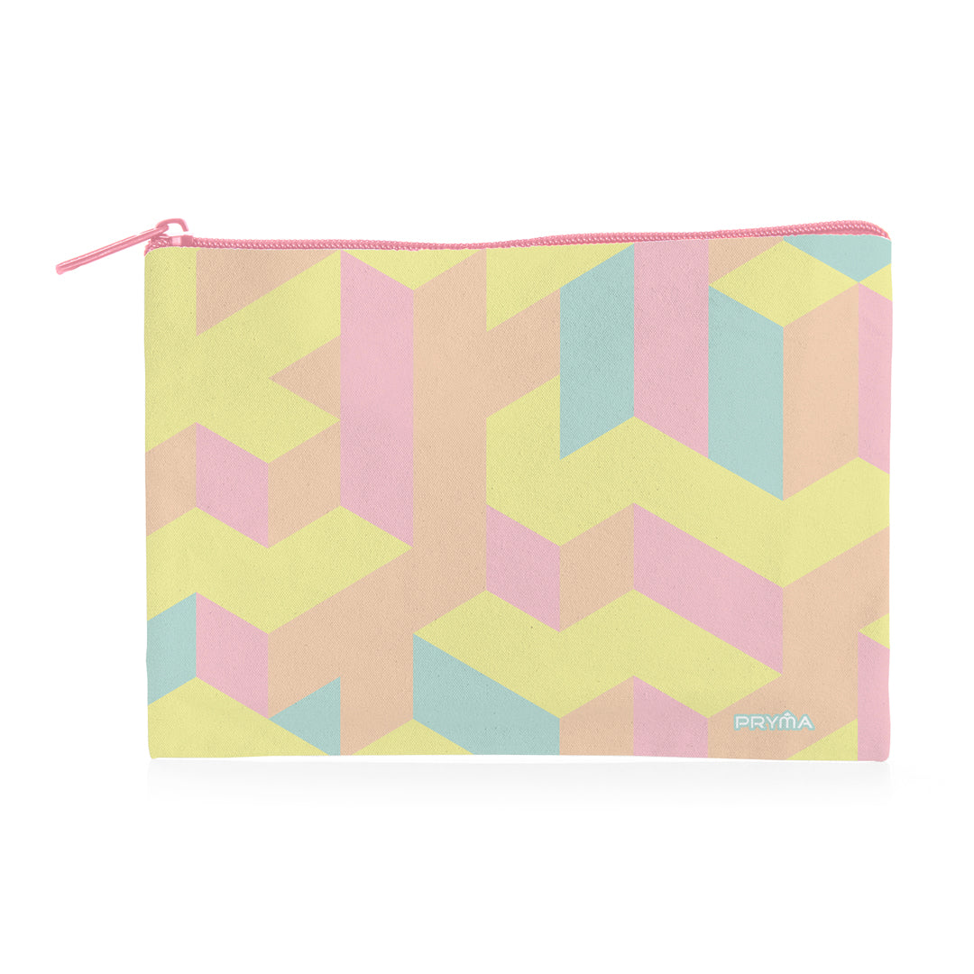PRYMA Busta Portatutto Formato A4 (29.5x21 cm) – Bustina Astuccio con Cerniera, Pochette Impermeabile per Documenti, Can