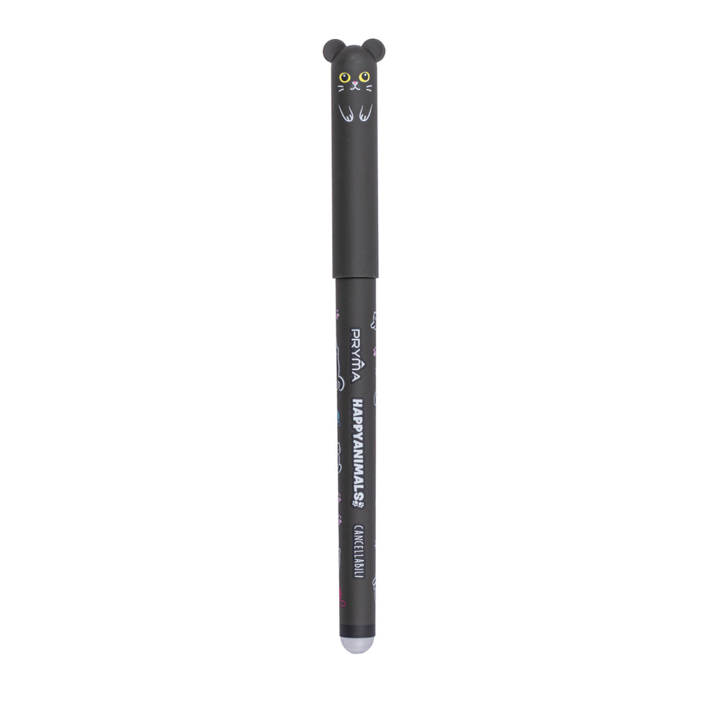 Penna Gel Cancellabile Happy Animals 0.7mm – Nero Gattino